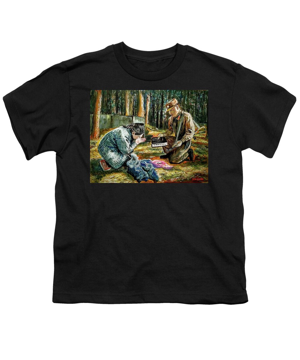 Persecution Youth T-Shirt featuring the painting Overwhelming Evidence by Mike Benton
