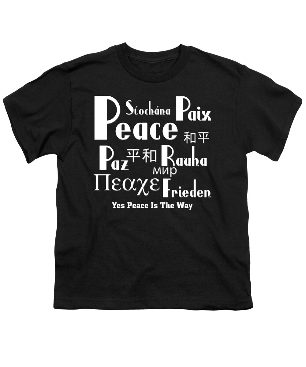 Peace Youth T-Shirt featuring the digital art Peace by Rolando Burbon