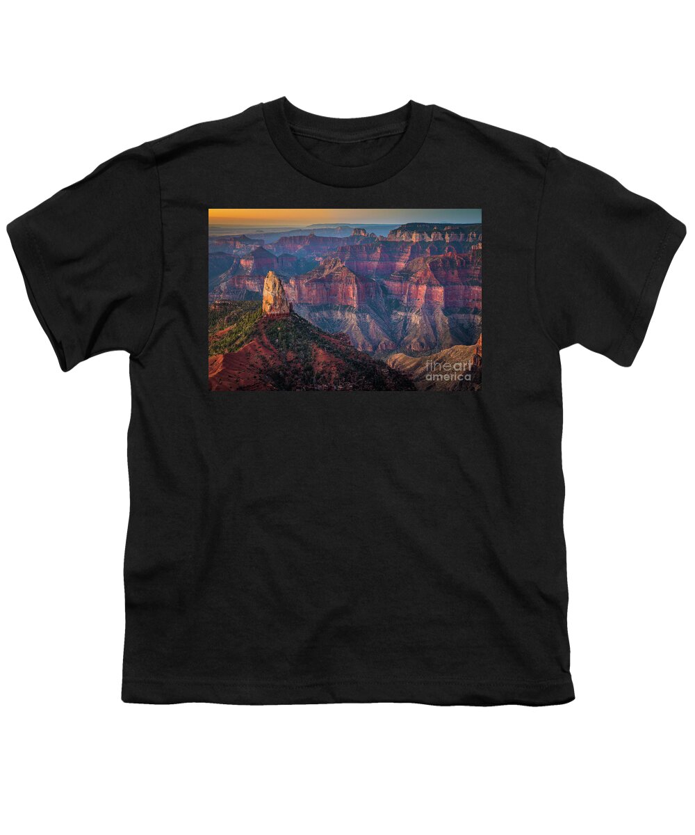 America Youth T-Shirt featuring the photograph Point Imperial Glow by Inge Johnsson