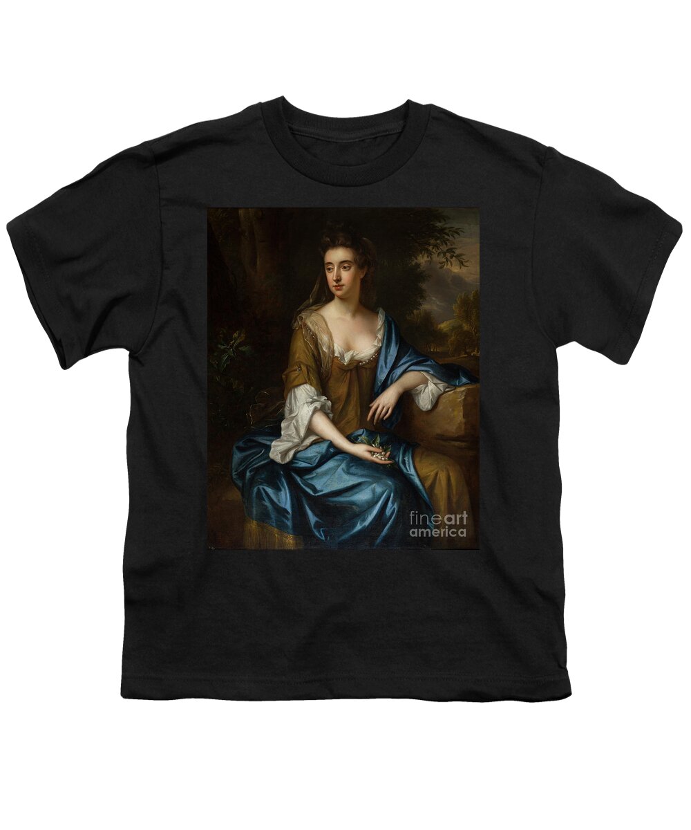 Willem Wissing Youth T-Shirt featuring the painting Portrait Of An Unknown Lady By Willem Wissing by Willem Wissing