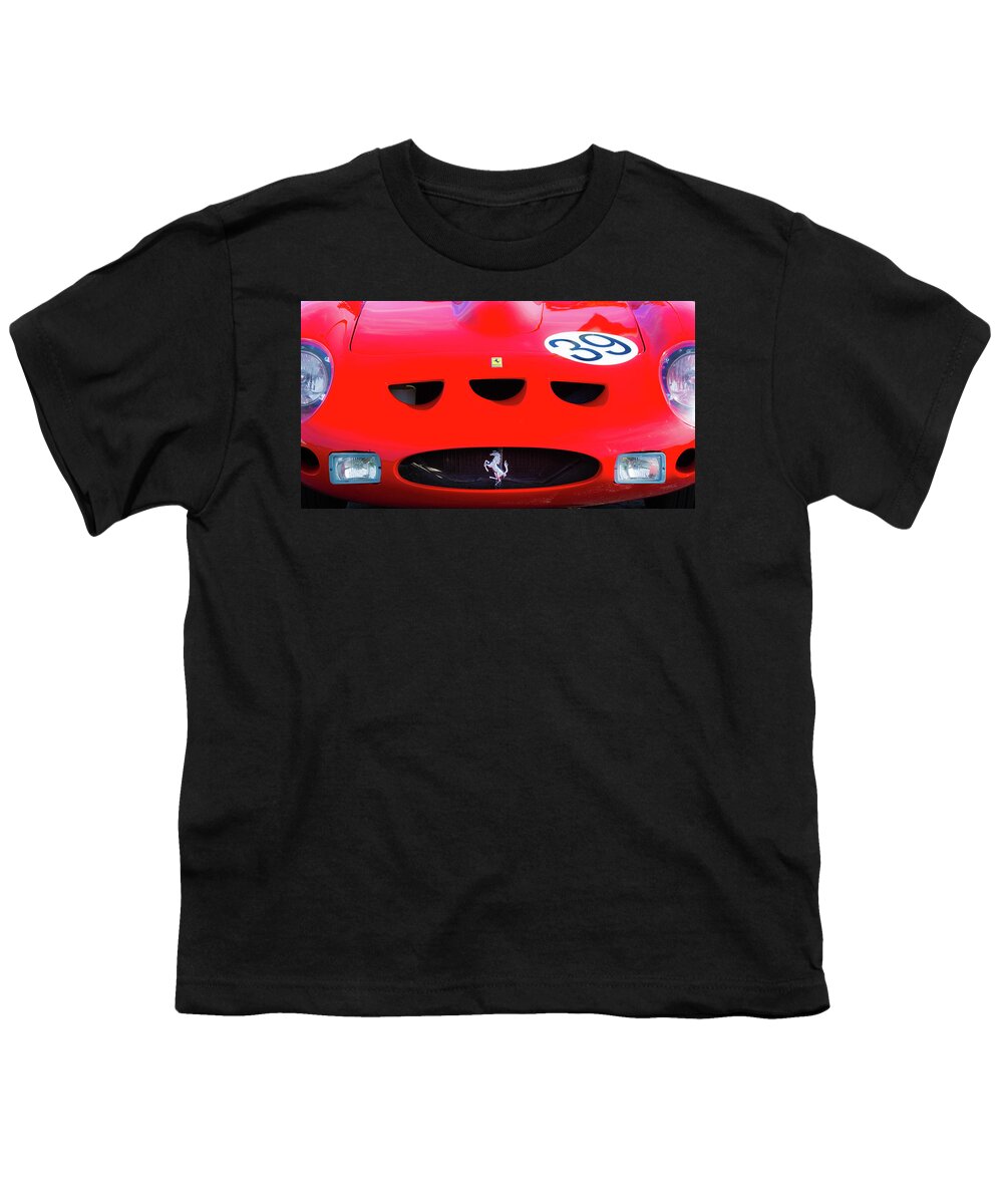 Cars Youth T-Shirt featuring the photograph Red 39 by Stewart Helberg