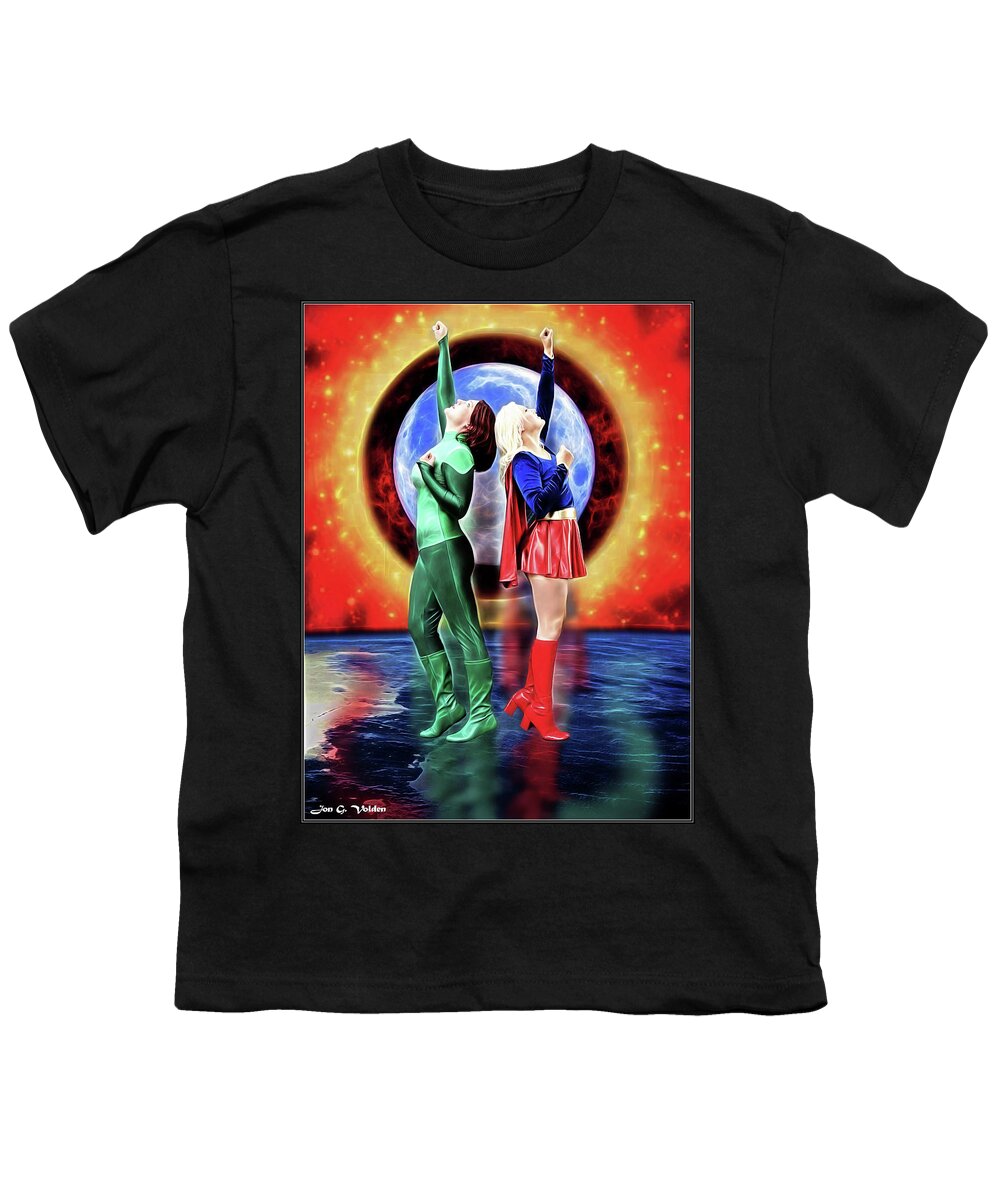 Super Youth T-Shirt featuring the photograph Rise Of Two Heroines by Jon Volden