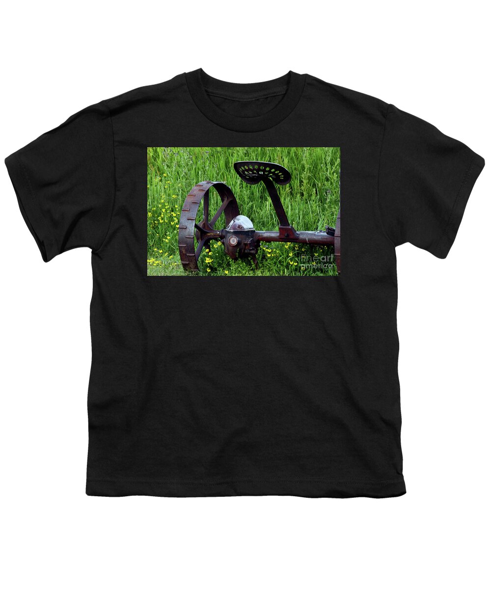 Montana Youth T-Shirt featuring the photograph Rusty Farm by Terri Brewster