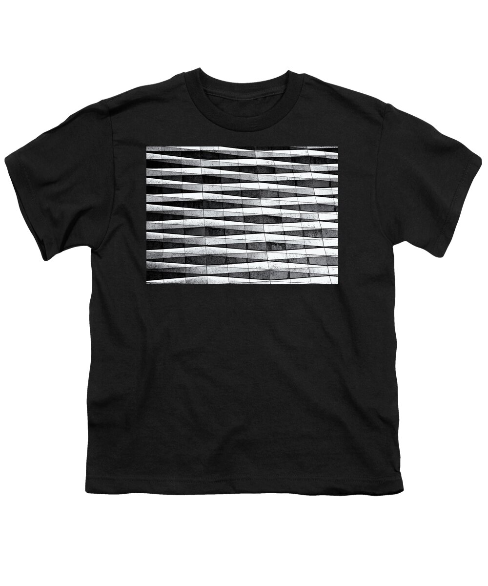 Shapes Youth T-Shirt featuring the photograph Shapes And Shades Monochrome by Jeff Townsend