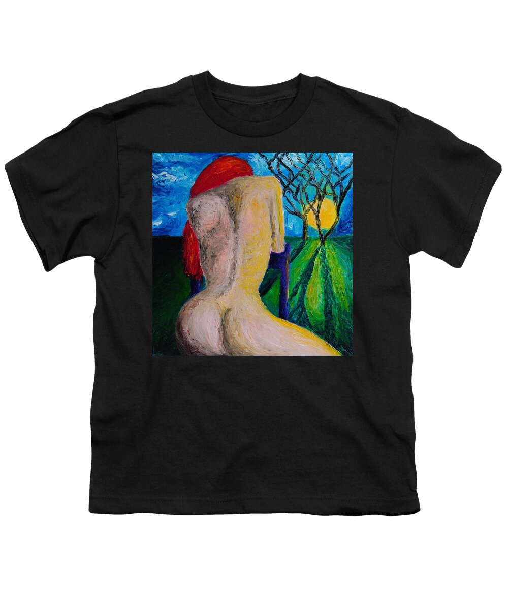 Sun Youth T-Shirt featuring the painting Sun bath by Chiara Magni