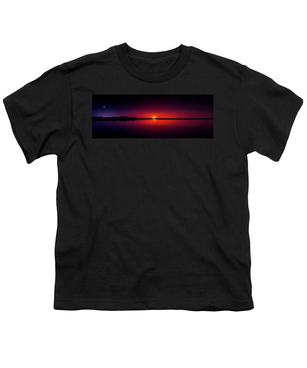 Sunset Youth T-Shirt featuring the photograph Sunset at Long Lake by Mark Andrew Thomas