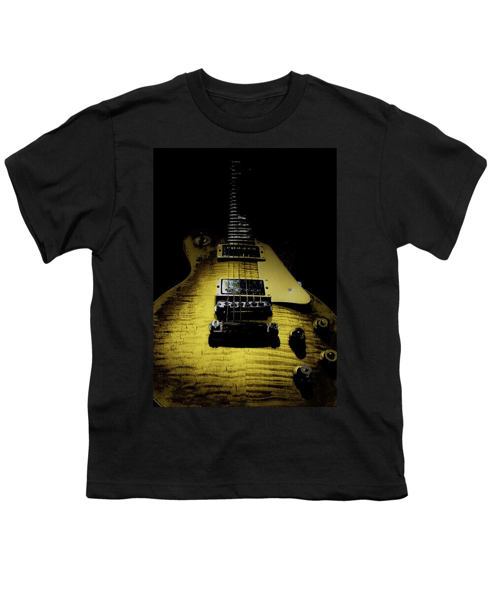 Guitar Youth T-Shirt featuring the digital art Honest Play Wear Tour Worn Relic Guitar by Guitarwacky Fine Art