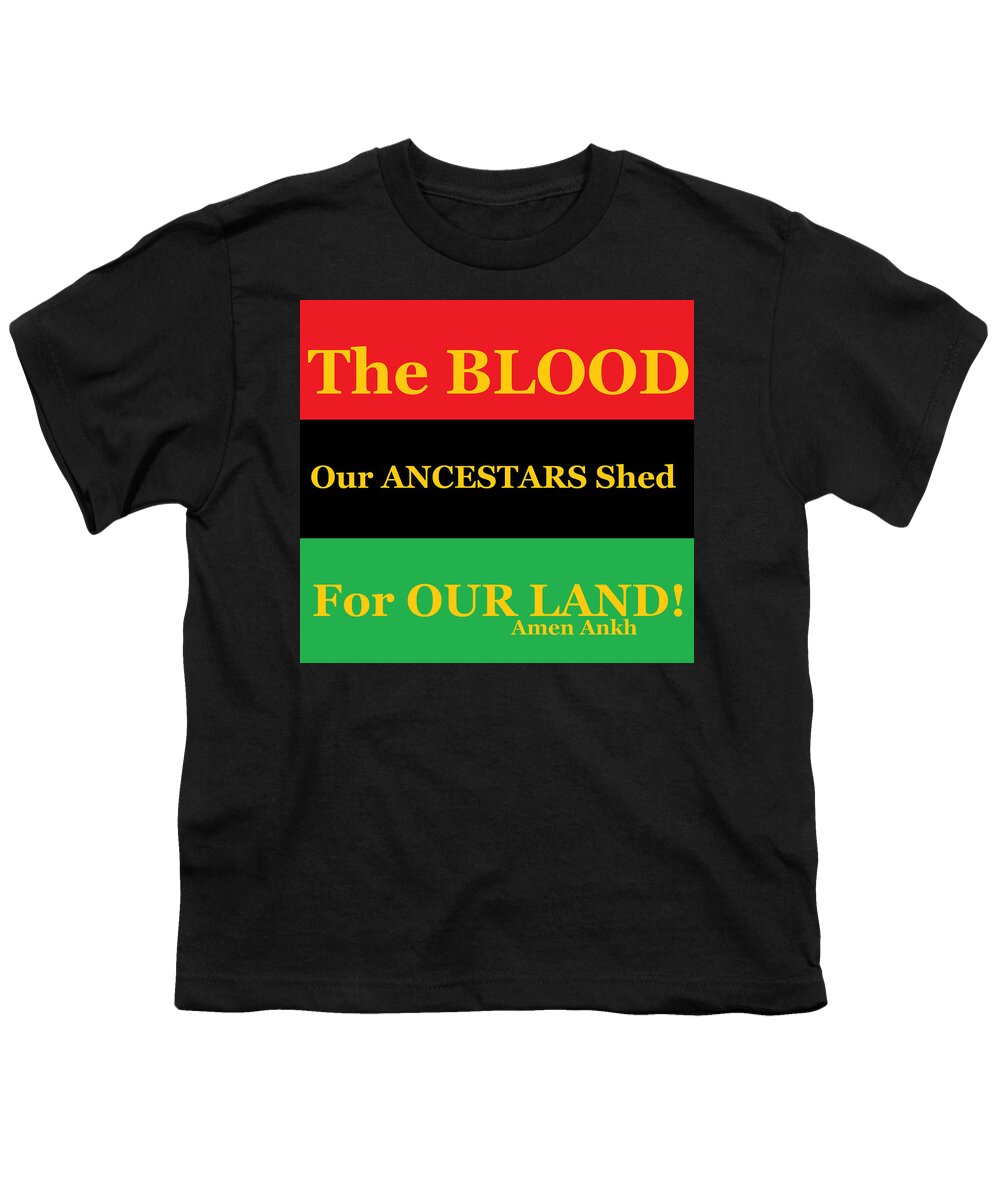 Rbg Youth T-Shirt featuring the digital art The Blood by Adenike AmenRa