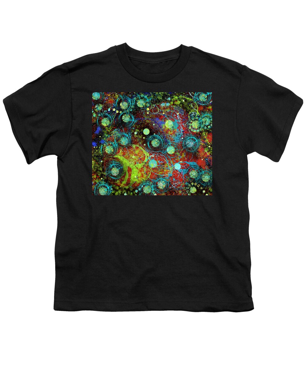 Abstract Youth T-Shirt featuring the mixed media Under The Sea Digital 3 by Joan Stratton