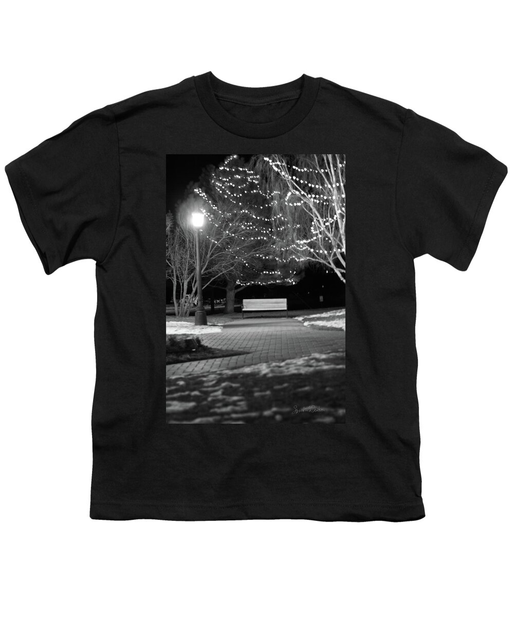Black & White Photography Youth T-Shirt featuring the photograph Waiting by Sandra Dalton