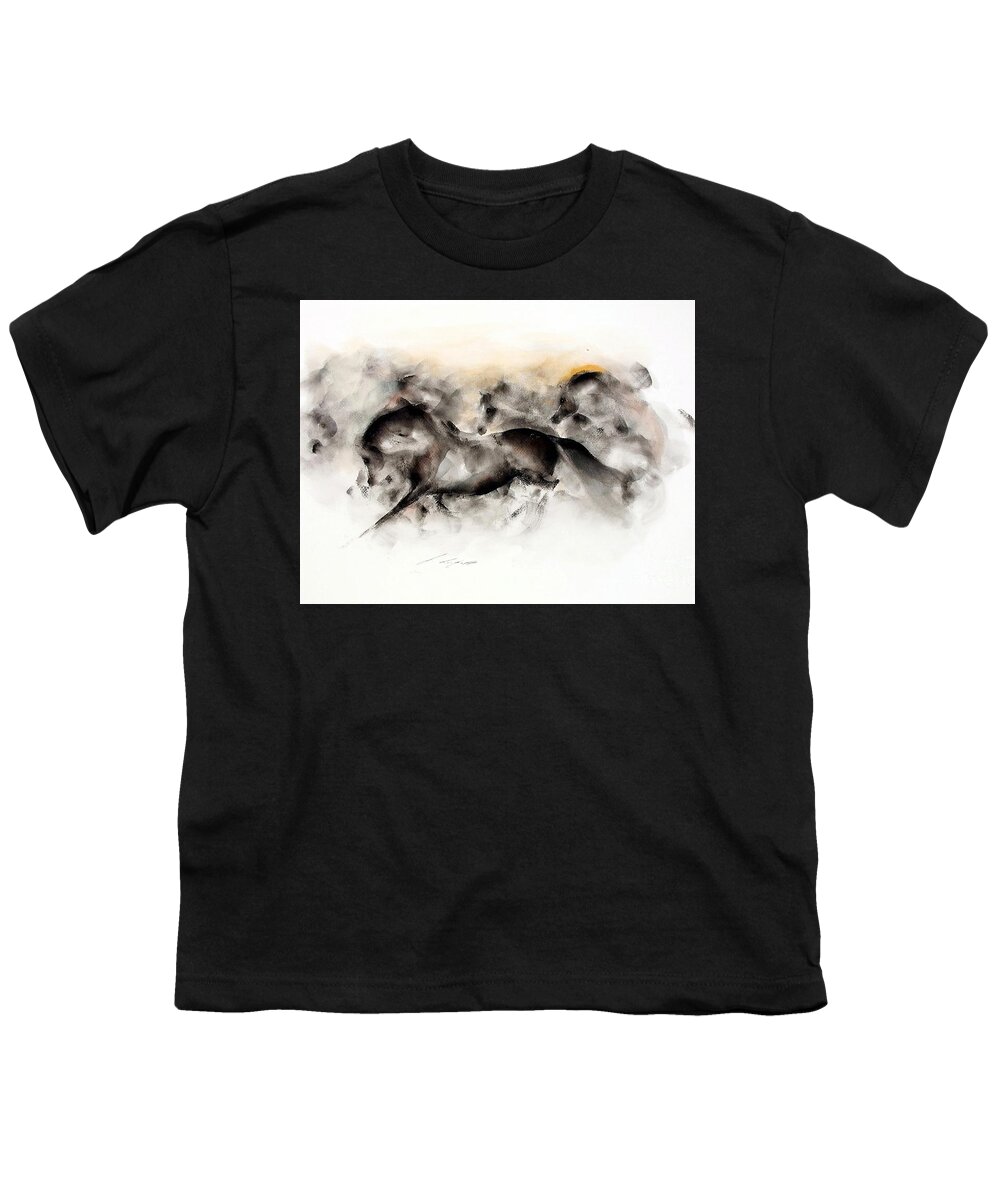 Horses Youth T-Shirt featuring the painting Equus 3 by Janette Lockett