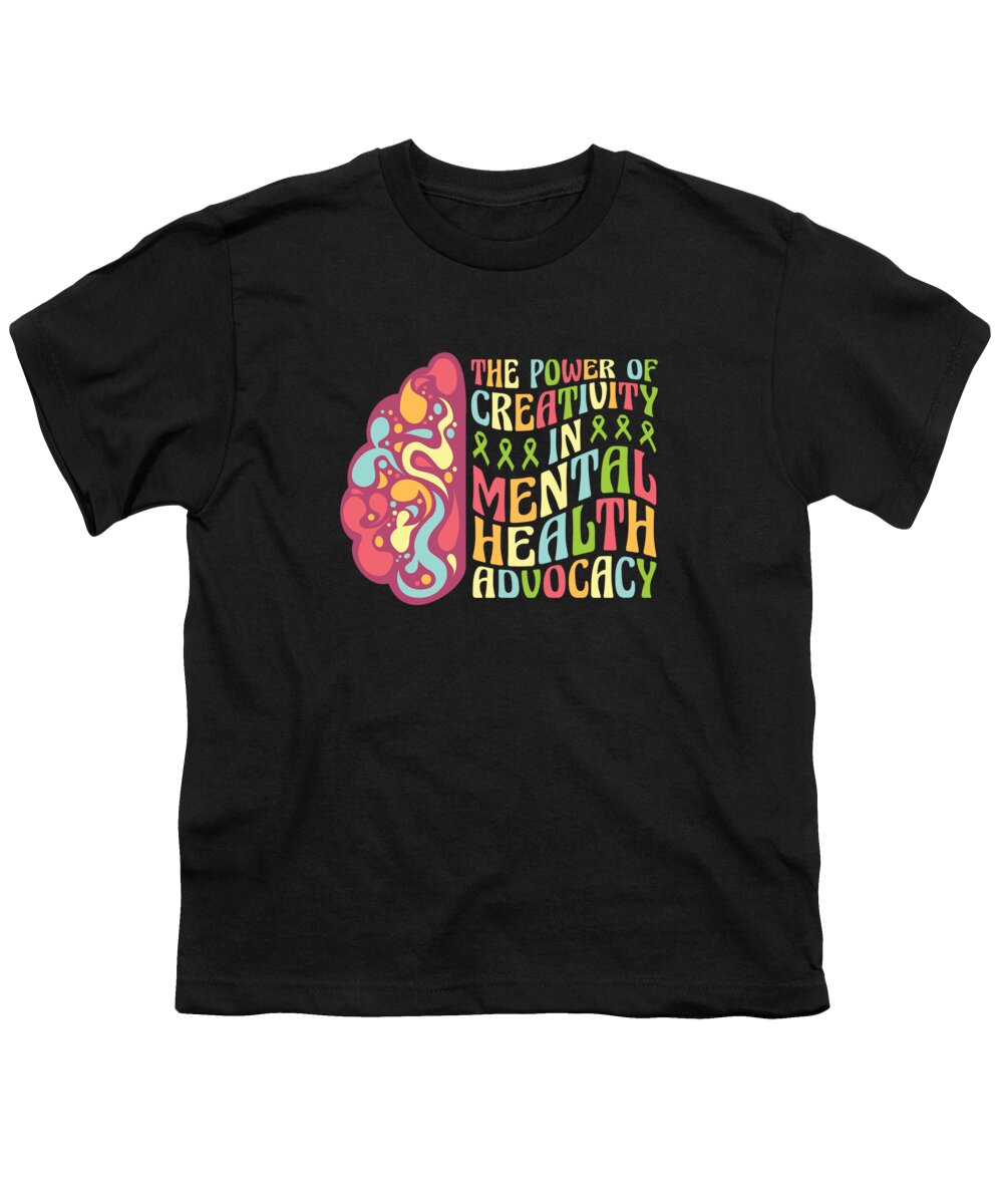 Mental Health Youth T-Shirt featuring the digital art Mental Health Artistic Awareness Month Abstract Art #1 by Toms Tee Store
