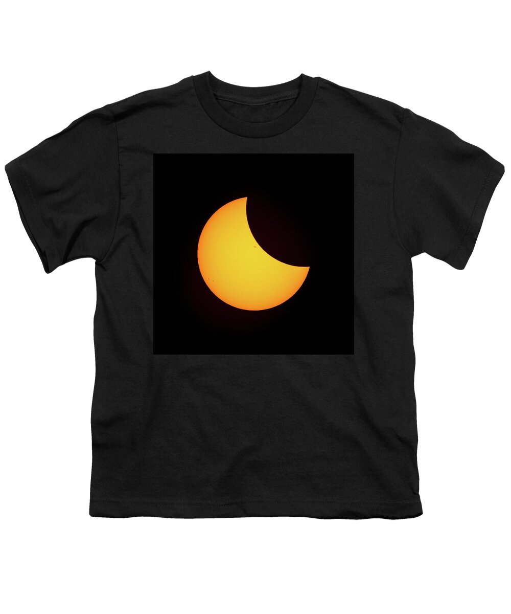 Solar Eclipse Youth T-Shirt featuring the photograph Partial Solar Eclipse #6 by David Beechum