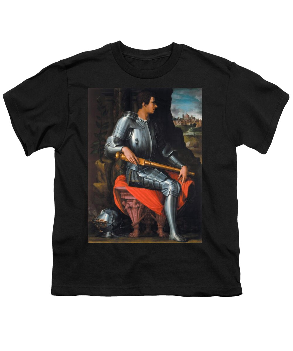 Art History Youth T-Shirt featuring the painting Portrait of Alessandro de Medici by Giorgio Vasari