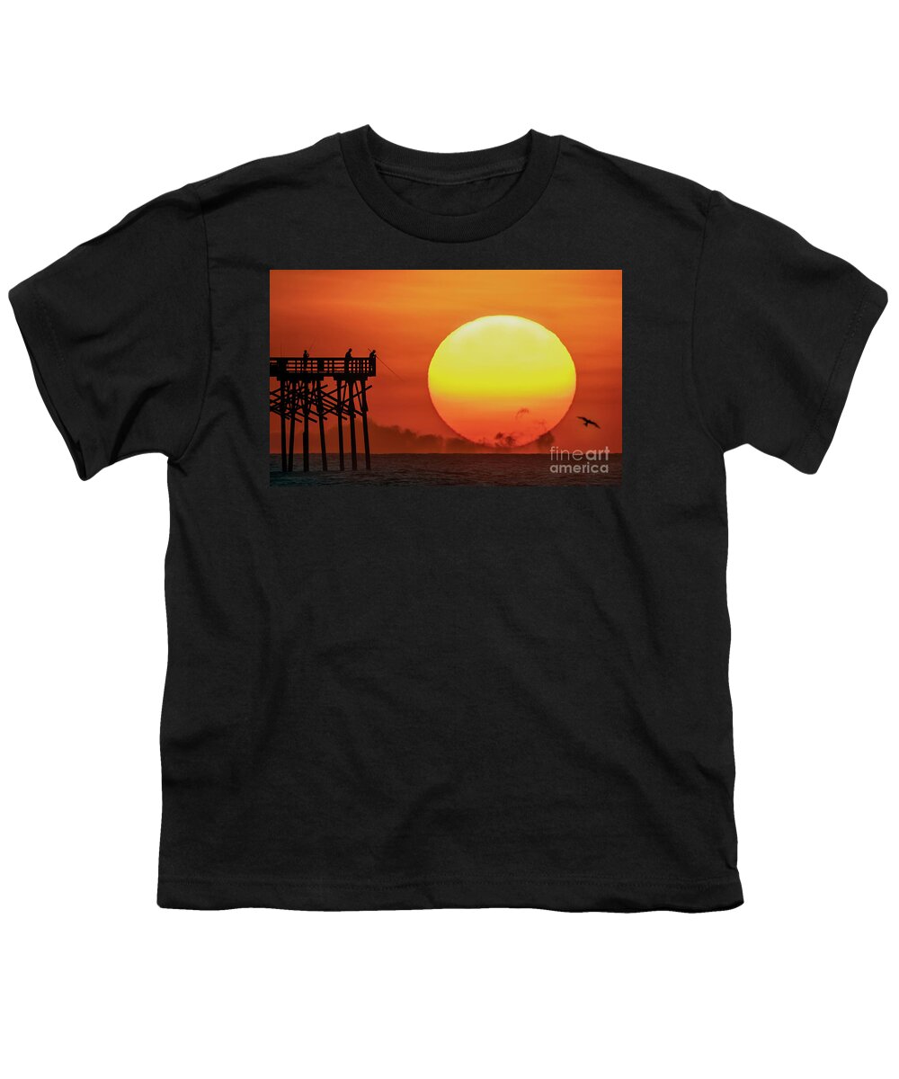 Sunrise Youth T-Shirt featuring the photograph Reeling in the Sun #1 by DJA Images