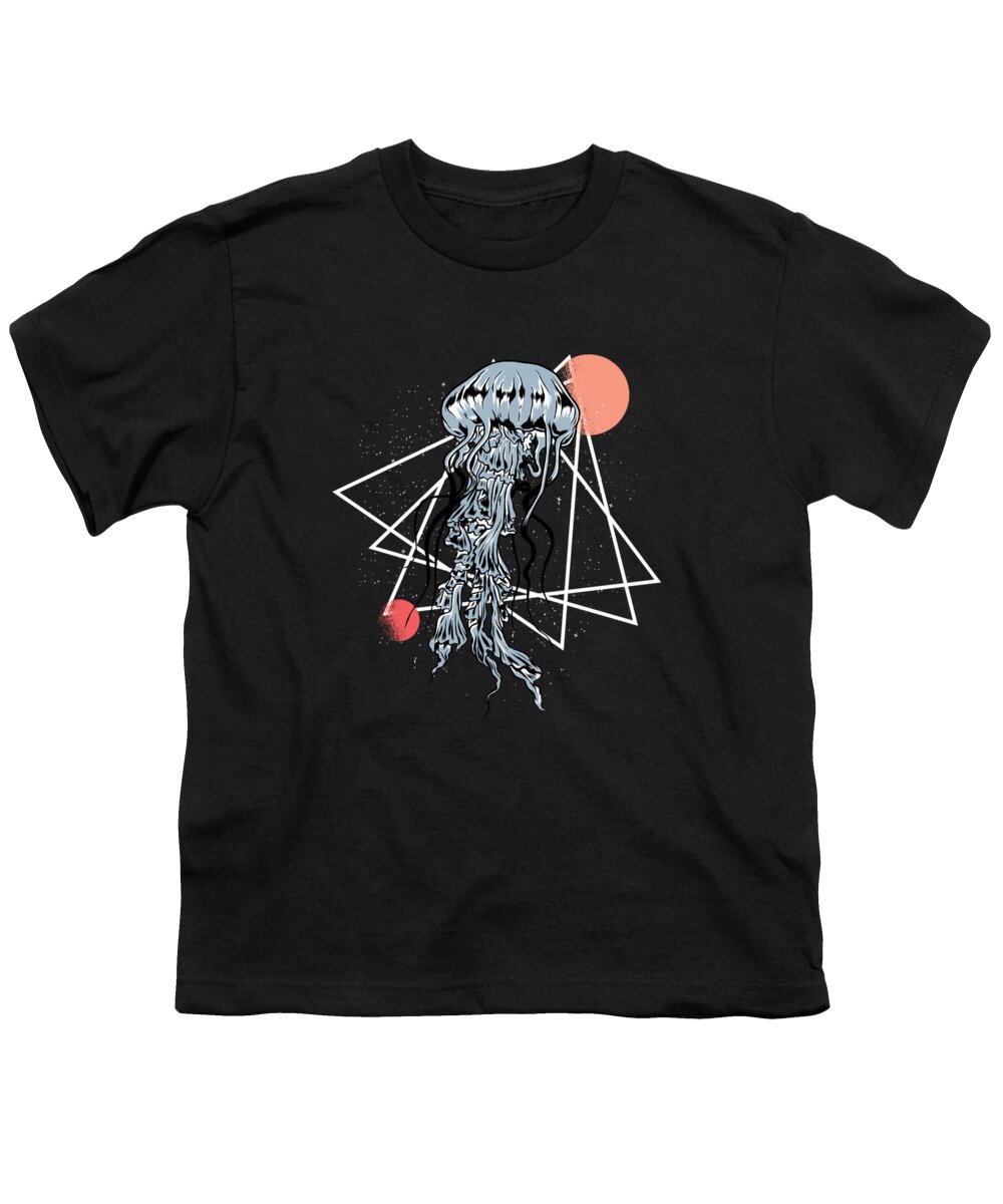 Sea Jellies Youth T-Shirt featuring the digital art Sea Creatures Animals Marine Life Sea Jellies Sea Medusa Ocean Gift Jellyfish #1 by Thomas Larch
