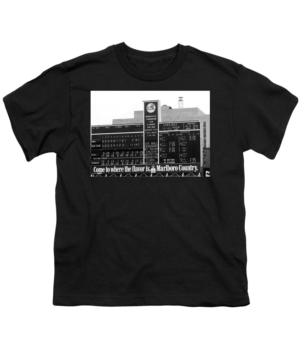 Yankee Stadium Youth T-Shirt featuring the photograph Yankee Stadium April 28, 1973 #1 by Paul Plaine