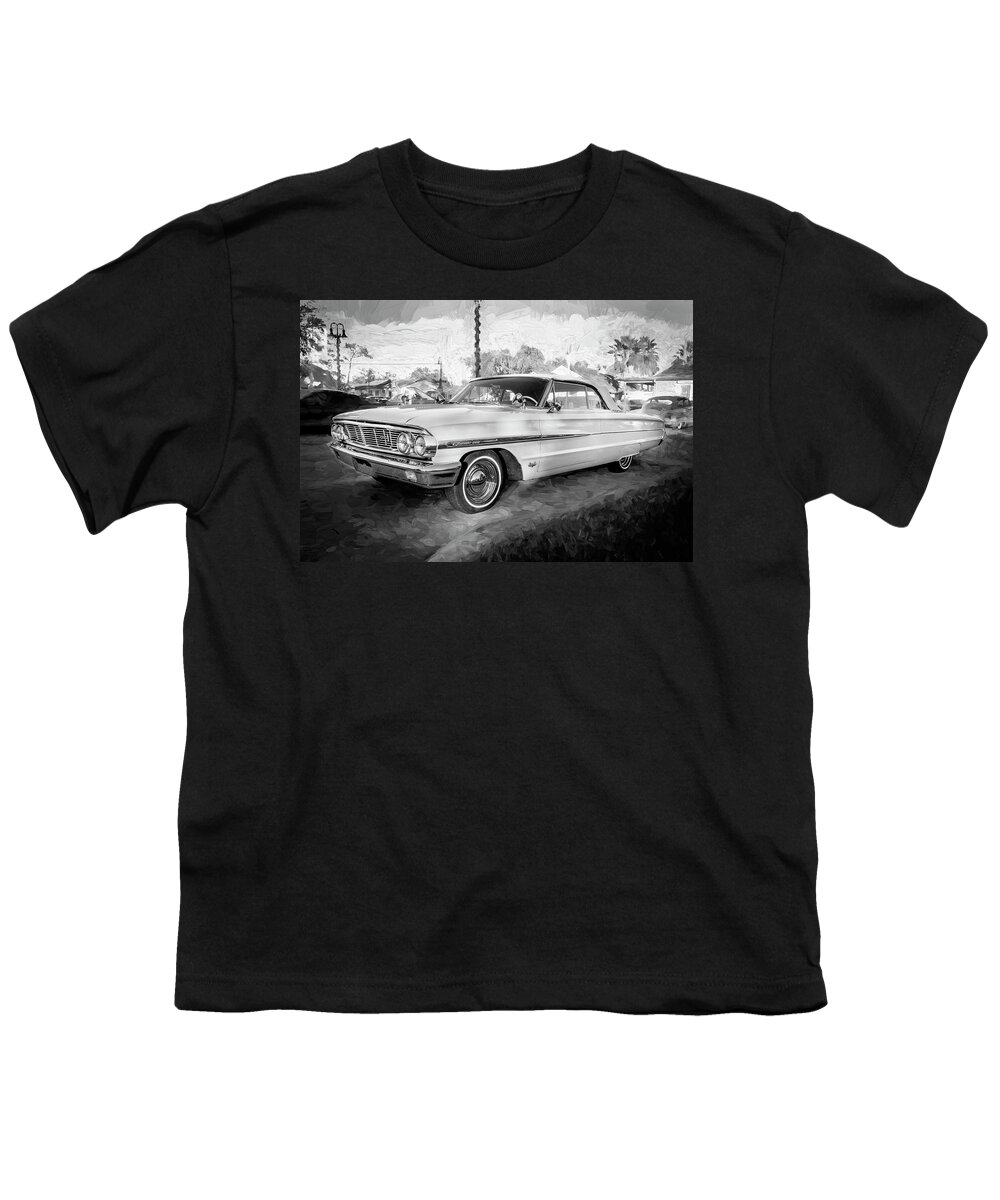 1964 Ford Galaxie 500 390 Engine Youth T-Shirt featuring the photograph 1964 Ford Galaxie 500 390 Engine X101 by Rich Franco