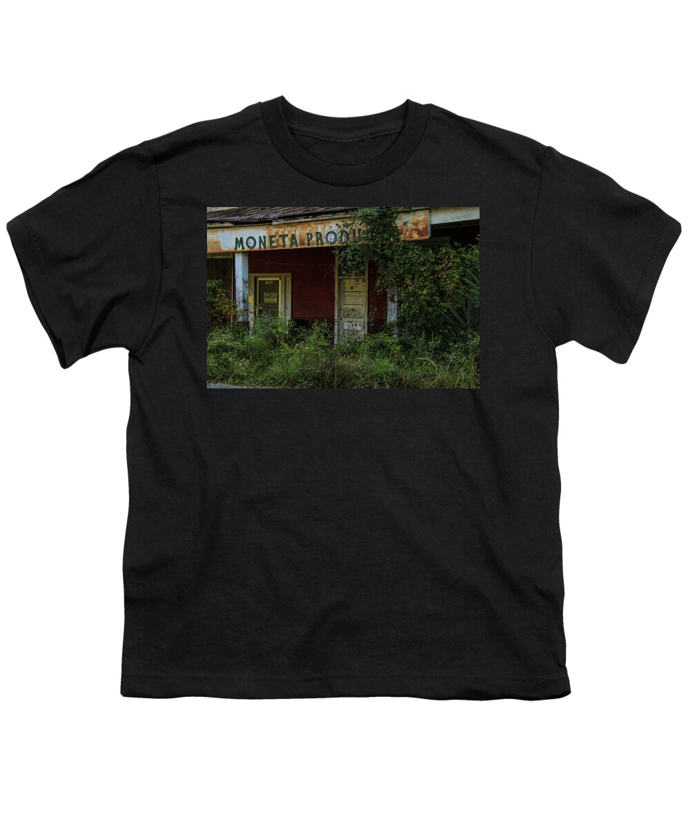 Abandoned Building Youth T-Shirt featuring the photograph Closed to Business #1 by Deb Beausoleil