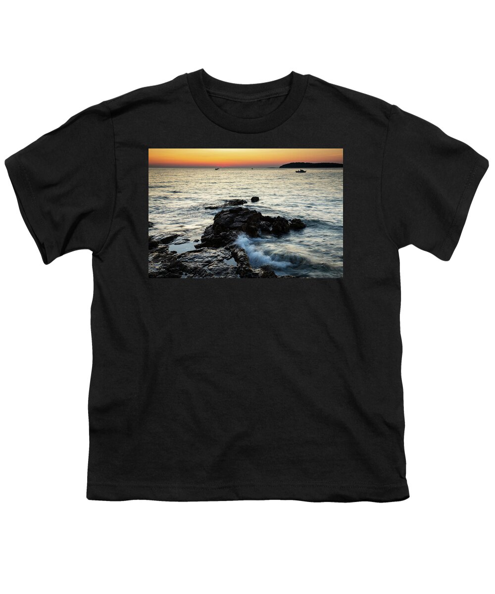Croatia Youth T-Shirt featuring the photograph Verudela Beach, Pula, Croatia #2 by Ian Middleton