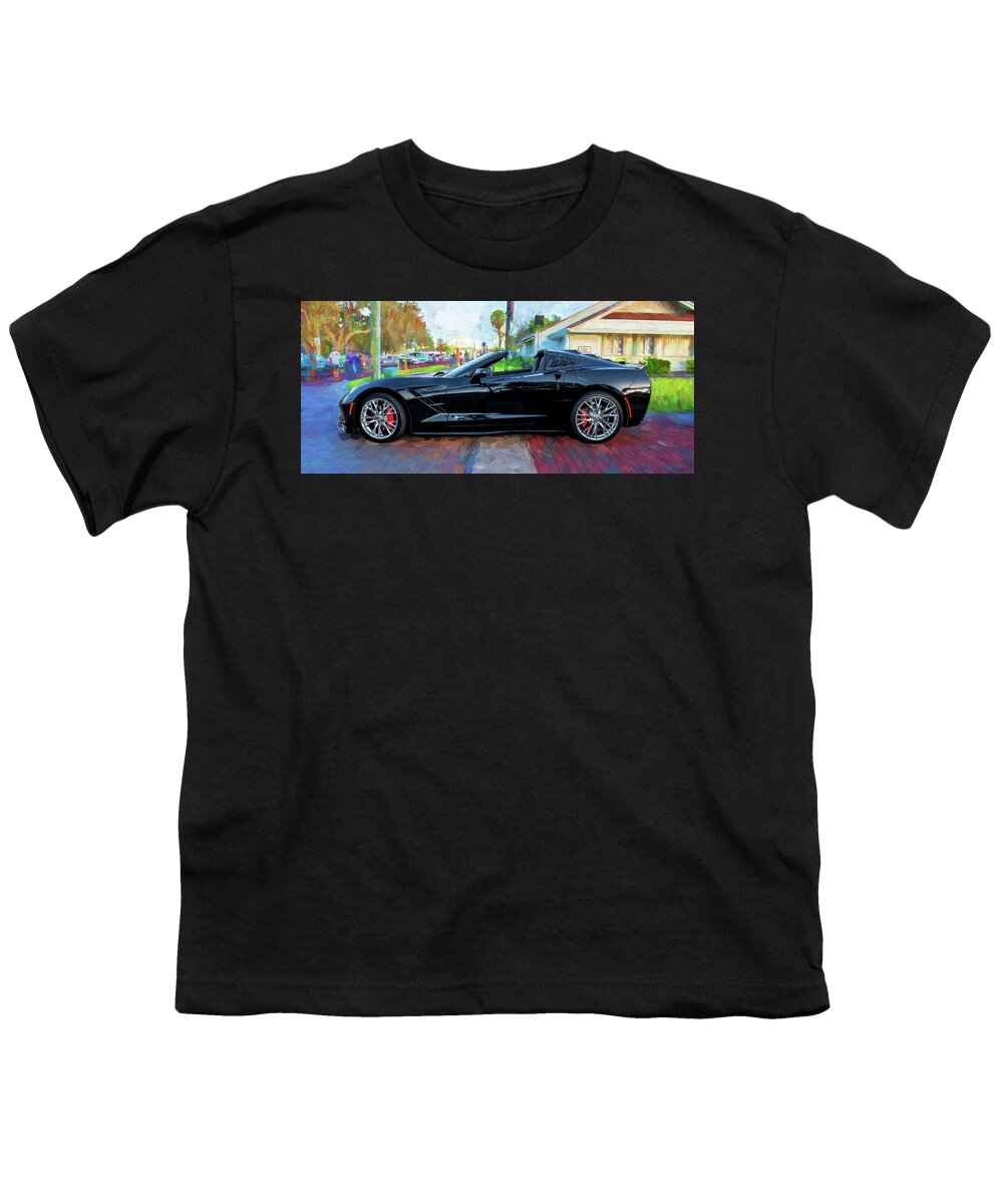 2019 Chevrolet Corvette Z51 Youth T-Shirt featuring the photograph 2019 Chevrolet Corvette Z51 X120 by Rich Franco