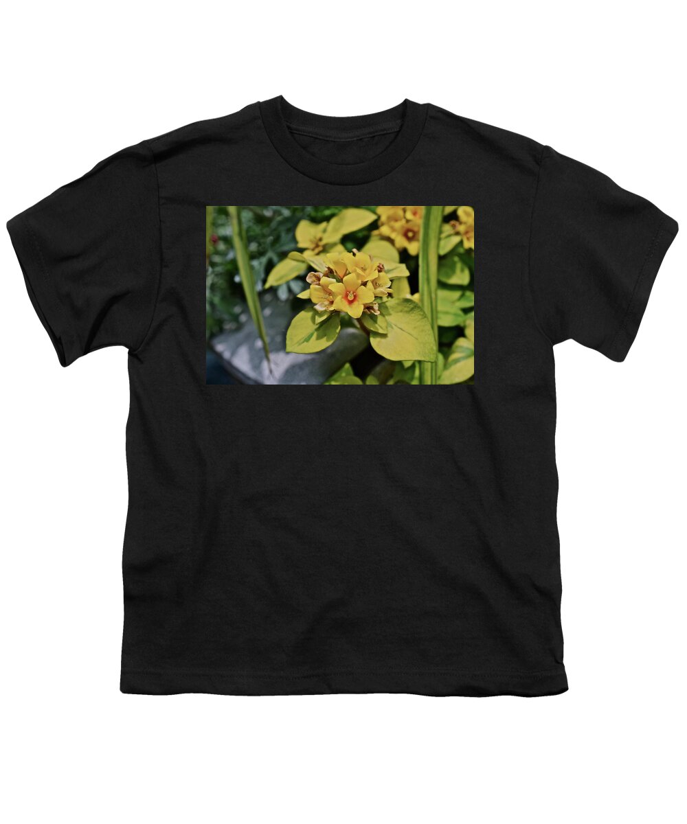 Flowers Youth T-Shirt featuring the photograph 2020 Mid June Garden Container 1 by Janis Senungetuk