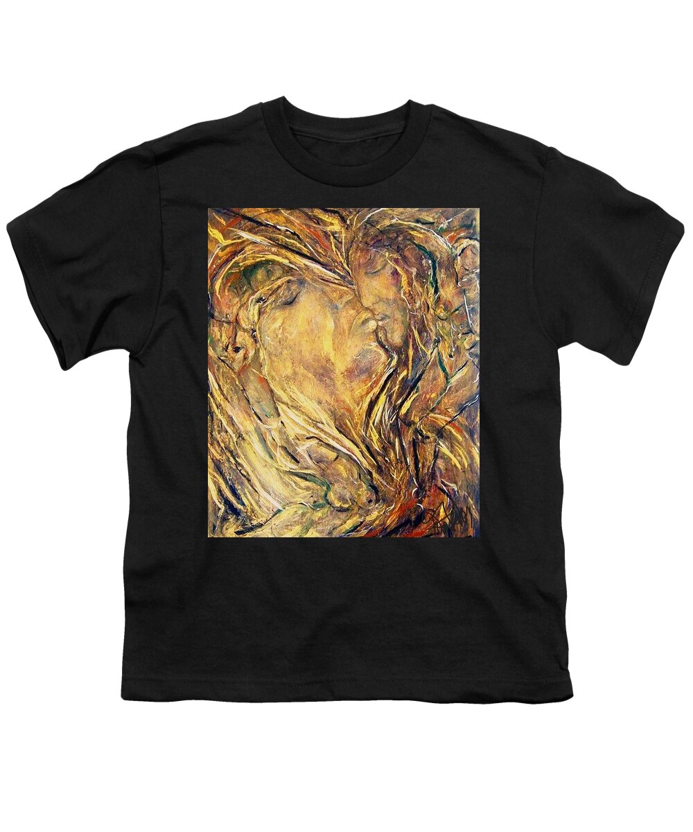 Figural.portrait Youth T-Shirt featuring the painting Prelude #1 by Dawn Caravetta Fisher