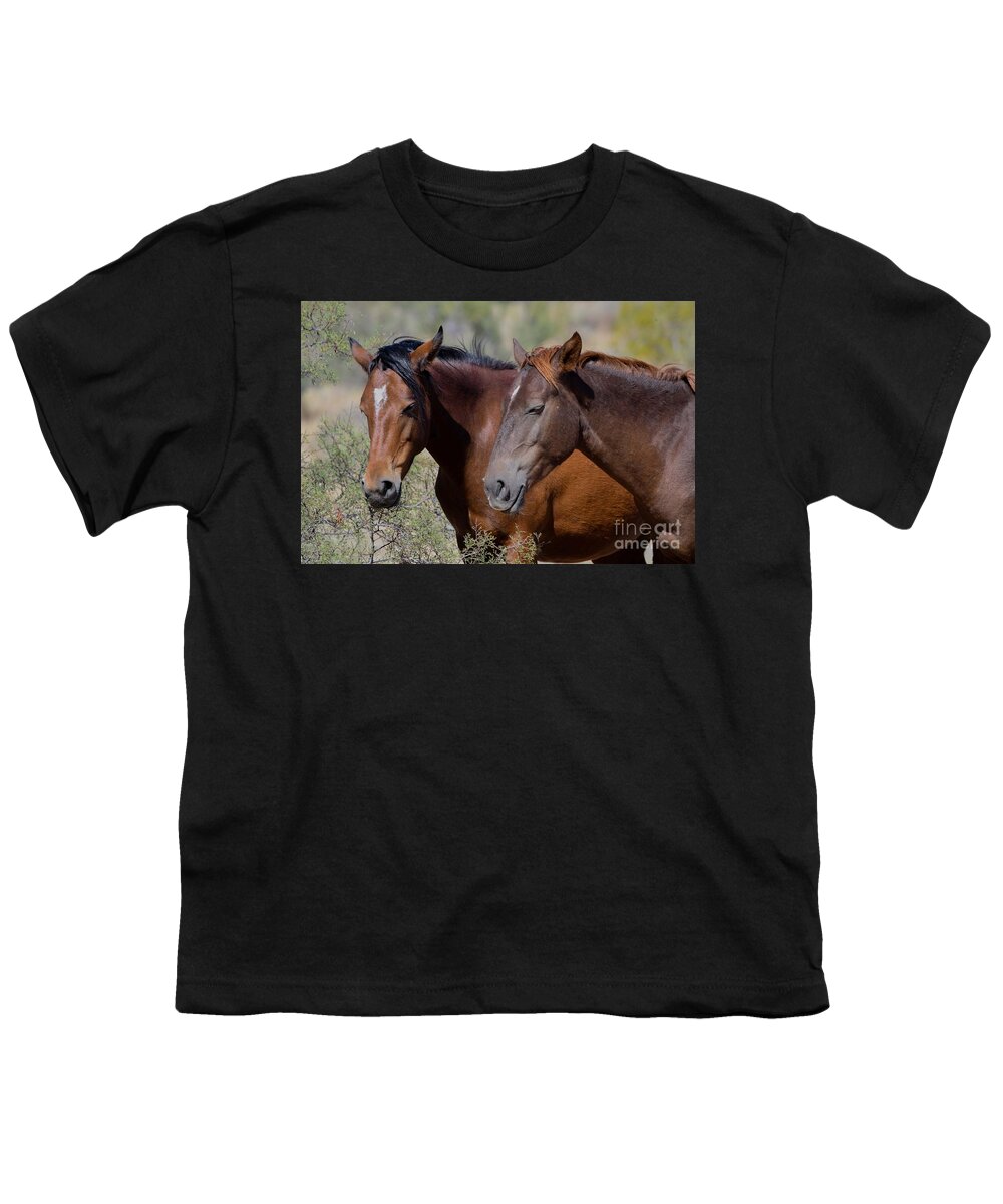Salt River Wild Horses Youth T-Shirt featuring the digital art Salt River Wild Horses #3 by Tammy Keyes
