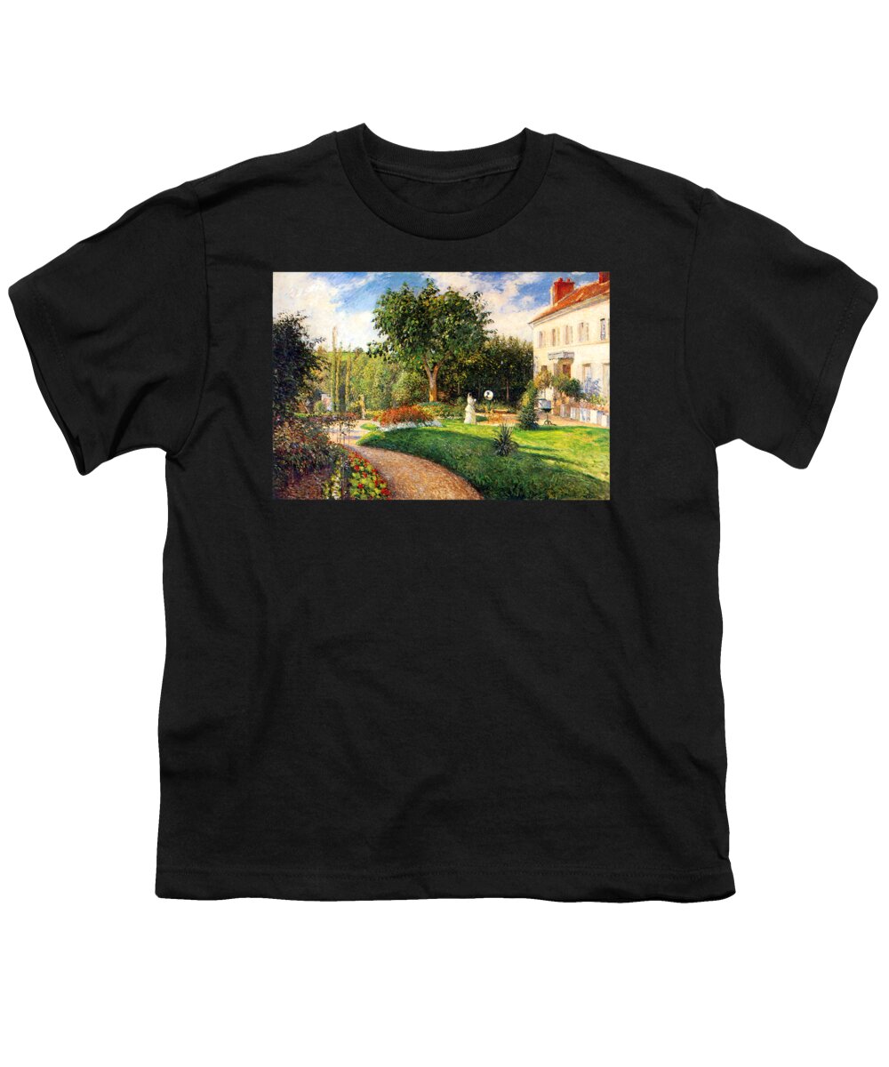 Camille Youth T-Shirt featuring the painting The Garden of Les Mathurins at Pontoise #3 by Camille Pissarro