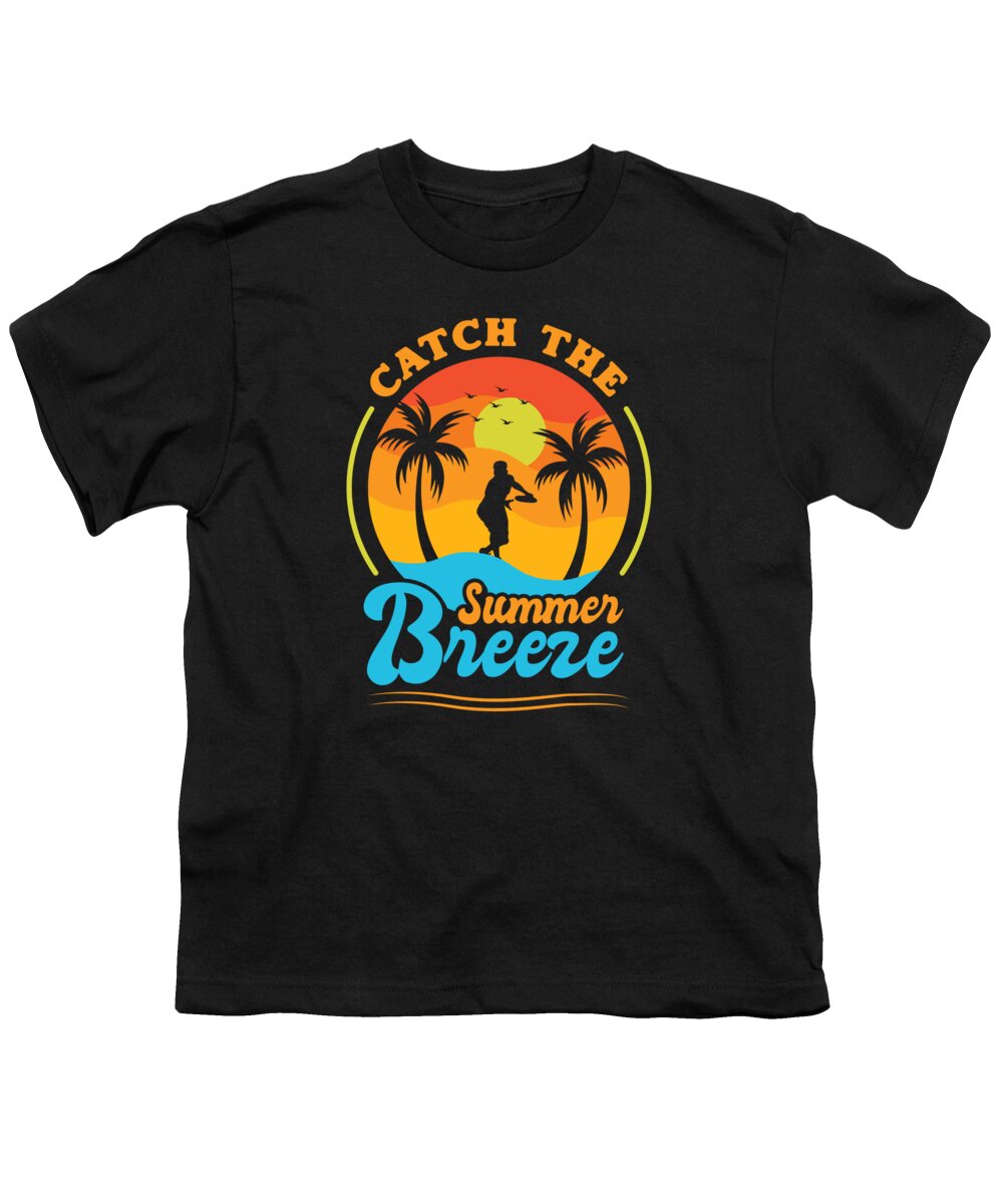 Frisbee Youth T-Shirt featuring the digital art Frisbee Tropical Summer Vacation Flying Disc Sport #7 by Toms Tee Store