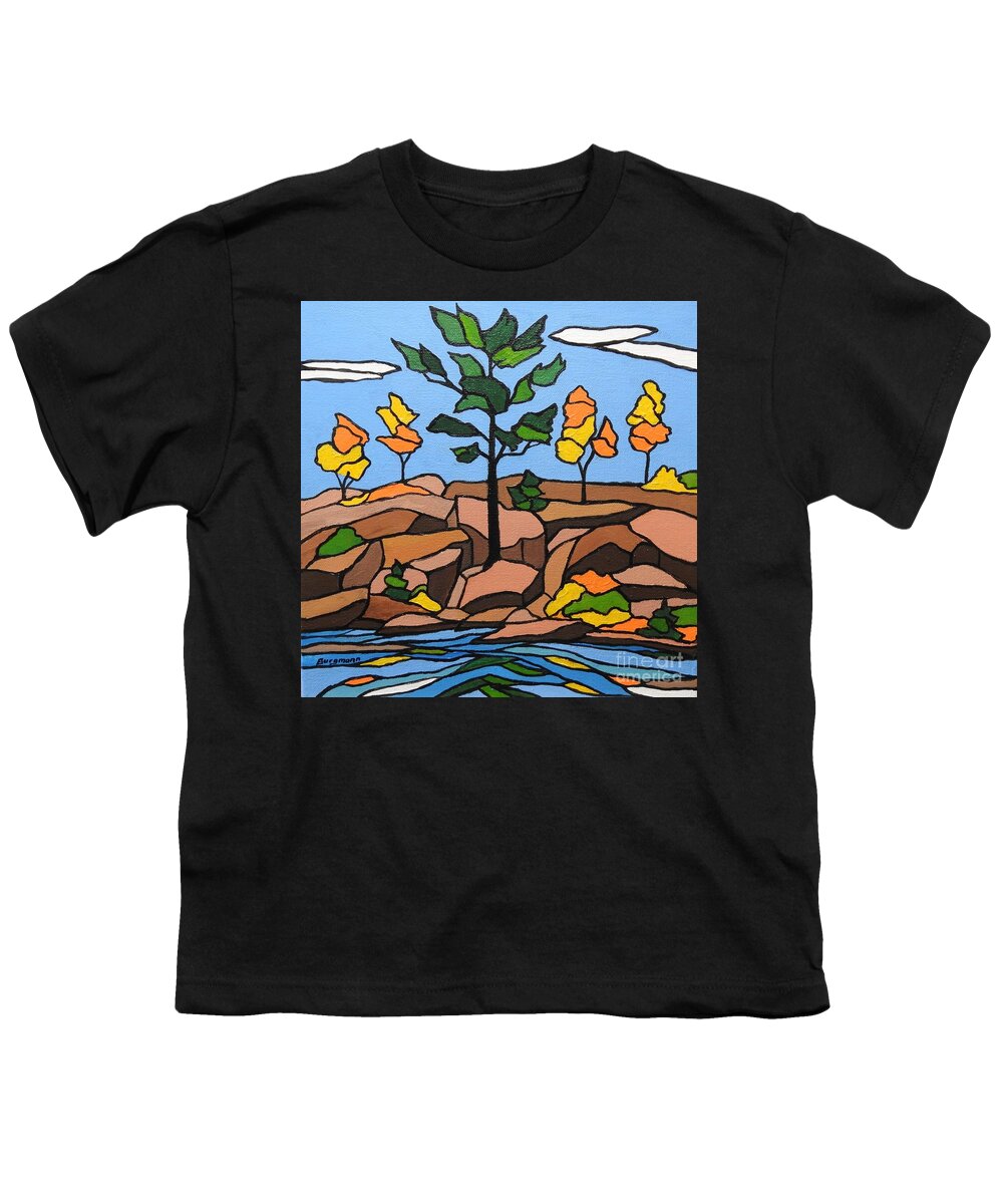 Trees Youth T-Shirt featuring the painting Against All Odds by Petra Burgmann