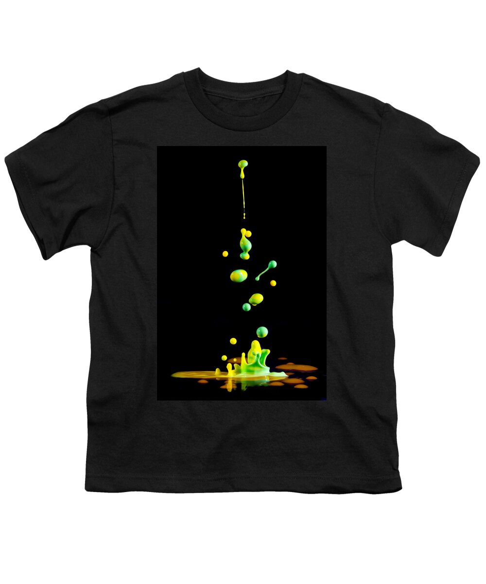 Water Drops Youth T-Shirt featuring the photograph Alien Soup by Anthony Sacco