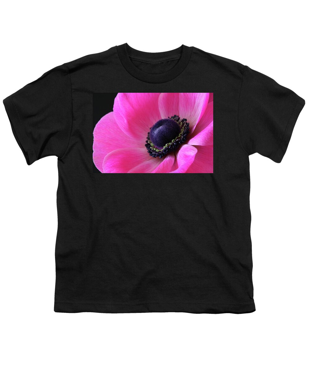 Macro Youth T-Shirt featuring the photograph Anemone Pink by Julie Powell