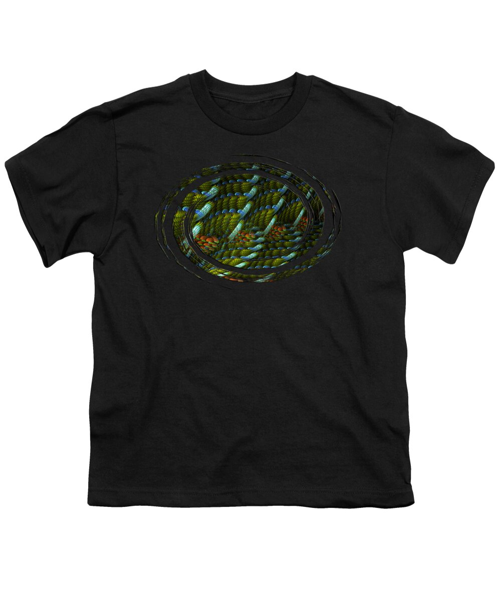 Abstract Youth T-Shirt featuring the digital art Woven Tapestry Abstract by Shari Nees