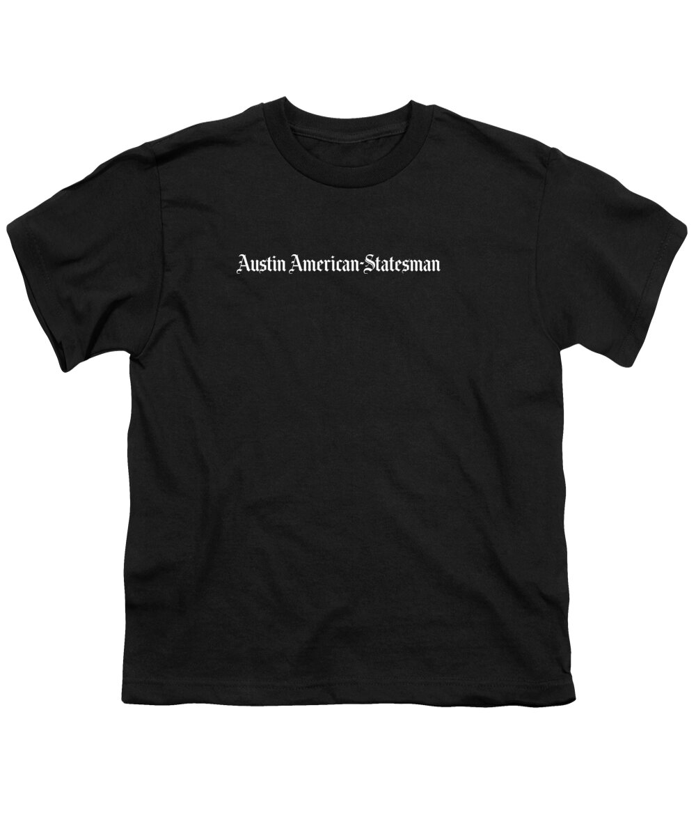 Austin Youth T-Shirt featuring the digital art Austin American-Statesman White Logo by Gannett Co