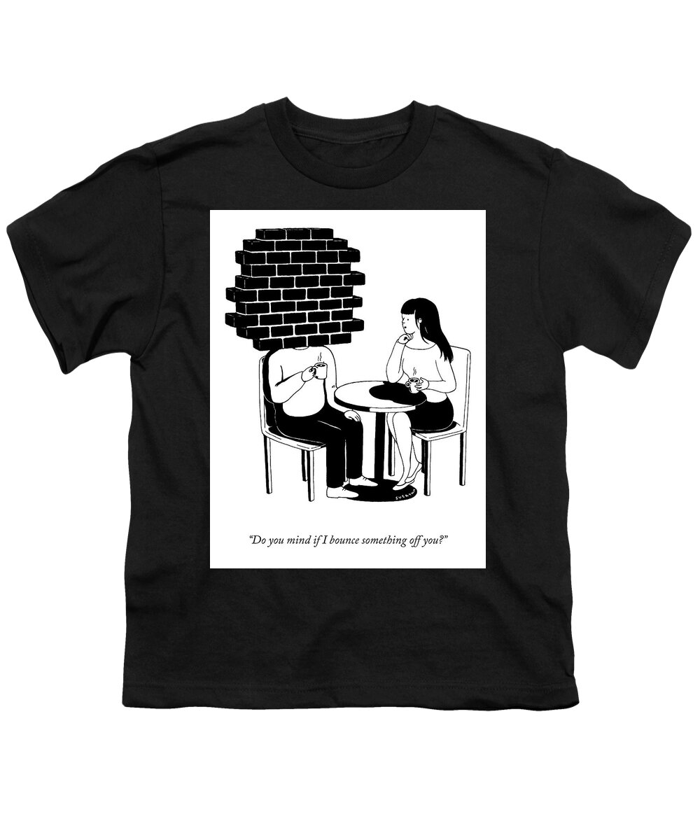 Cctk Youth T-Shirt featuring the drawing Bounce Something Off You by Suerynn Lee