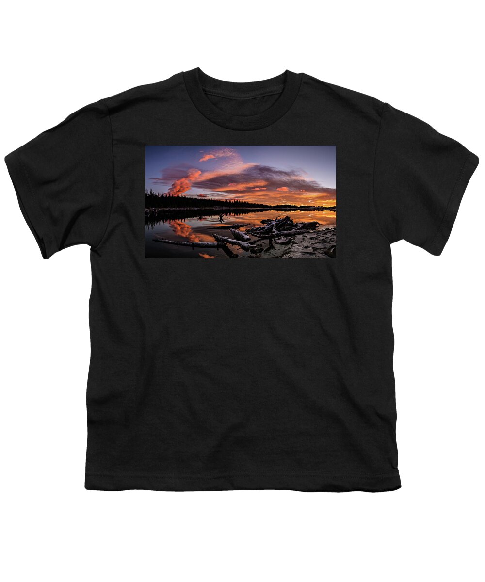 Brainard Lake Youth T-Shirt featuring the photograph Brainard Lake Sunrise Panorama by Linda Villers