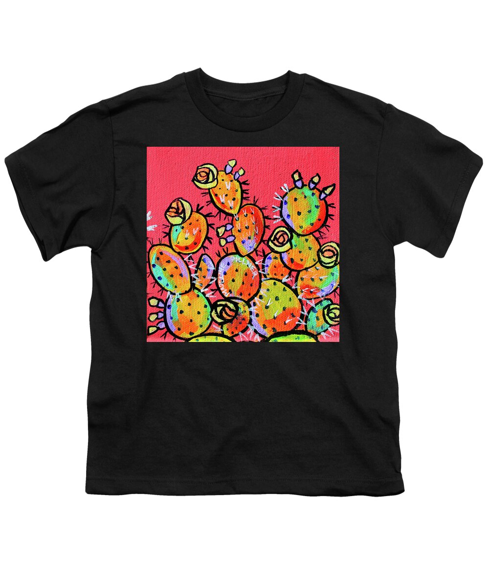 Cactus Youth T-Shirt featuring the painting Candied Pears - Rose by Madeline Dillner