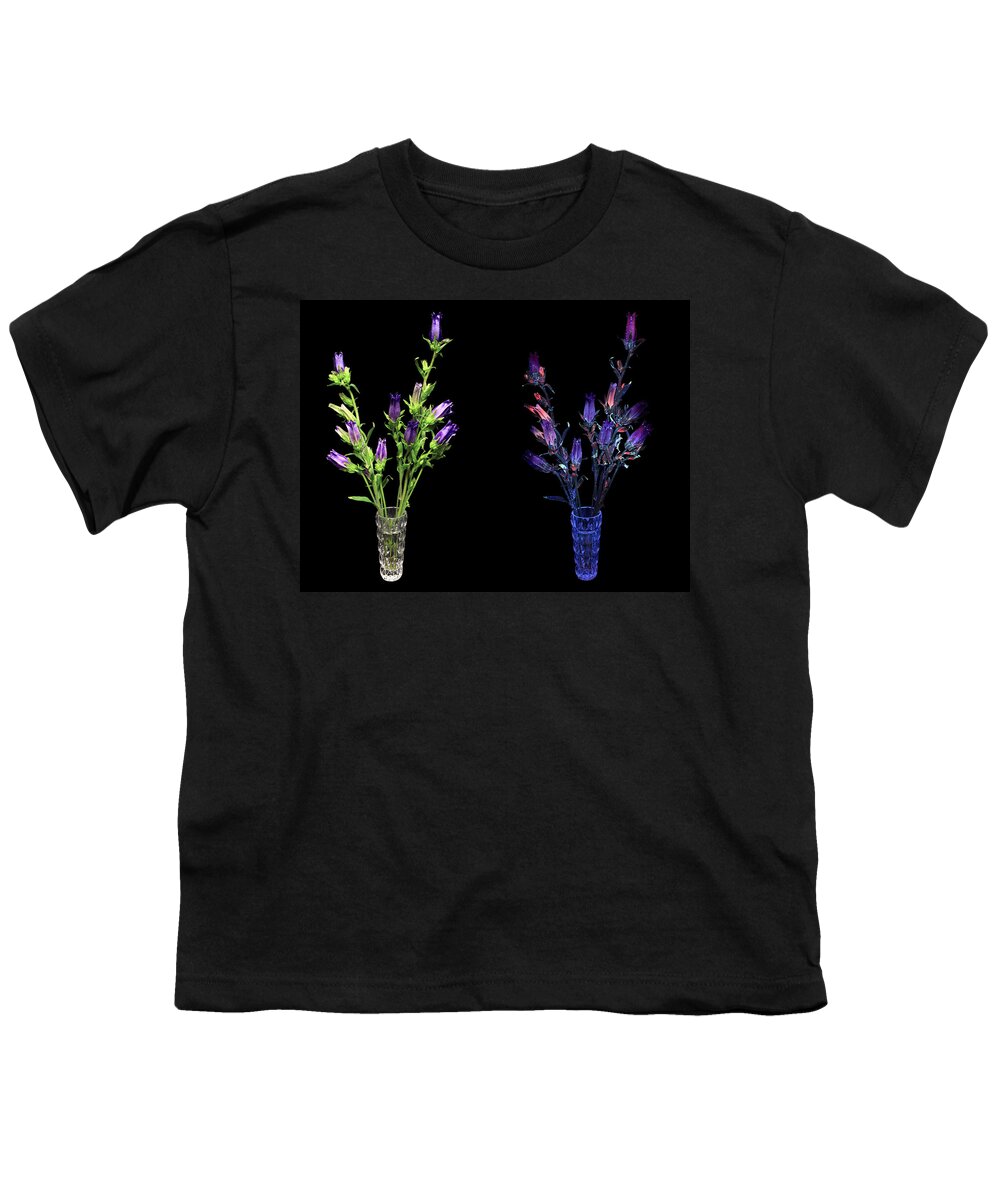 Canterbury Bells Youth T-Shirt featuring the photograph Canterbury Bells Compare by Shane Bechler