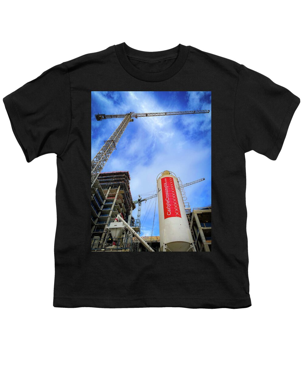 Construction Youth T-Shirt featuring the photograph Carlyle Crossing Construction by Lora J Wilson