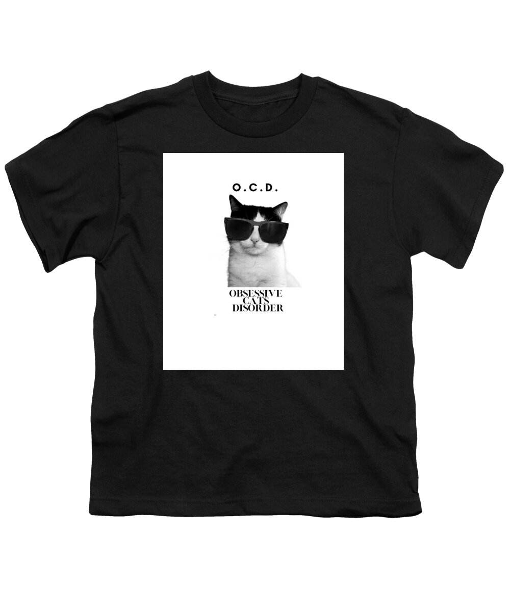 Cat Lover Youth T-Shirt featuring the digital art Cat Lover Gift Ideas by Caterina Christakos