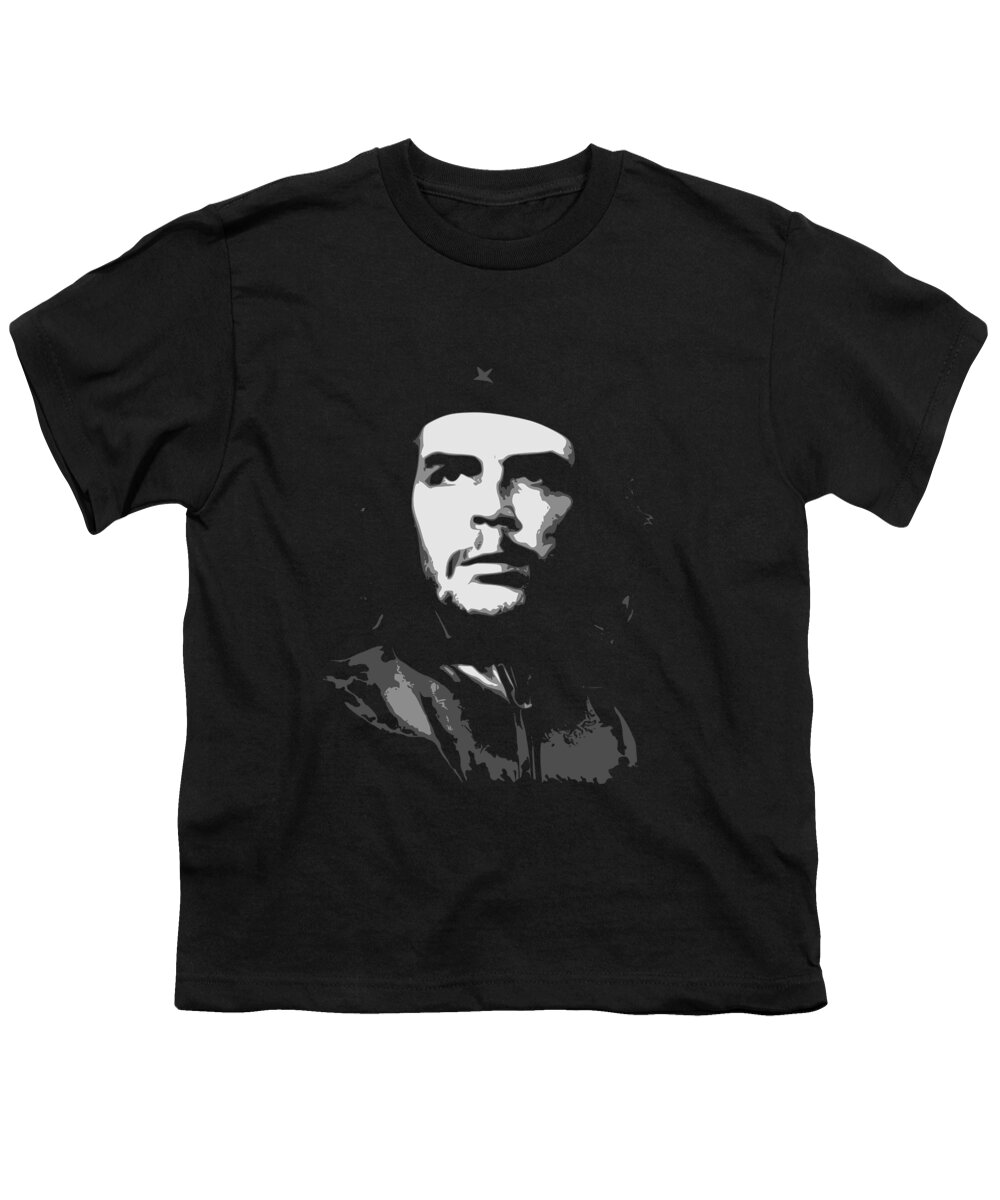 Che Guevara Black and White Youth T-Shirt by Megan Miller - Pixels