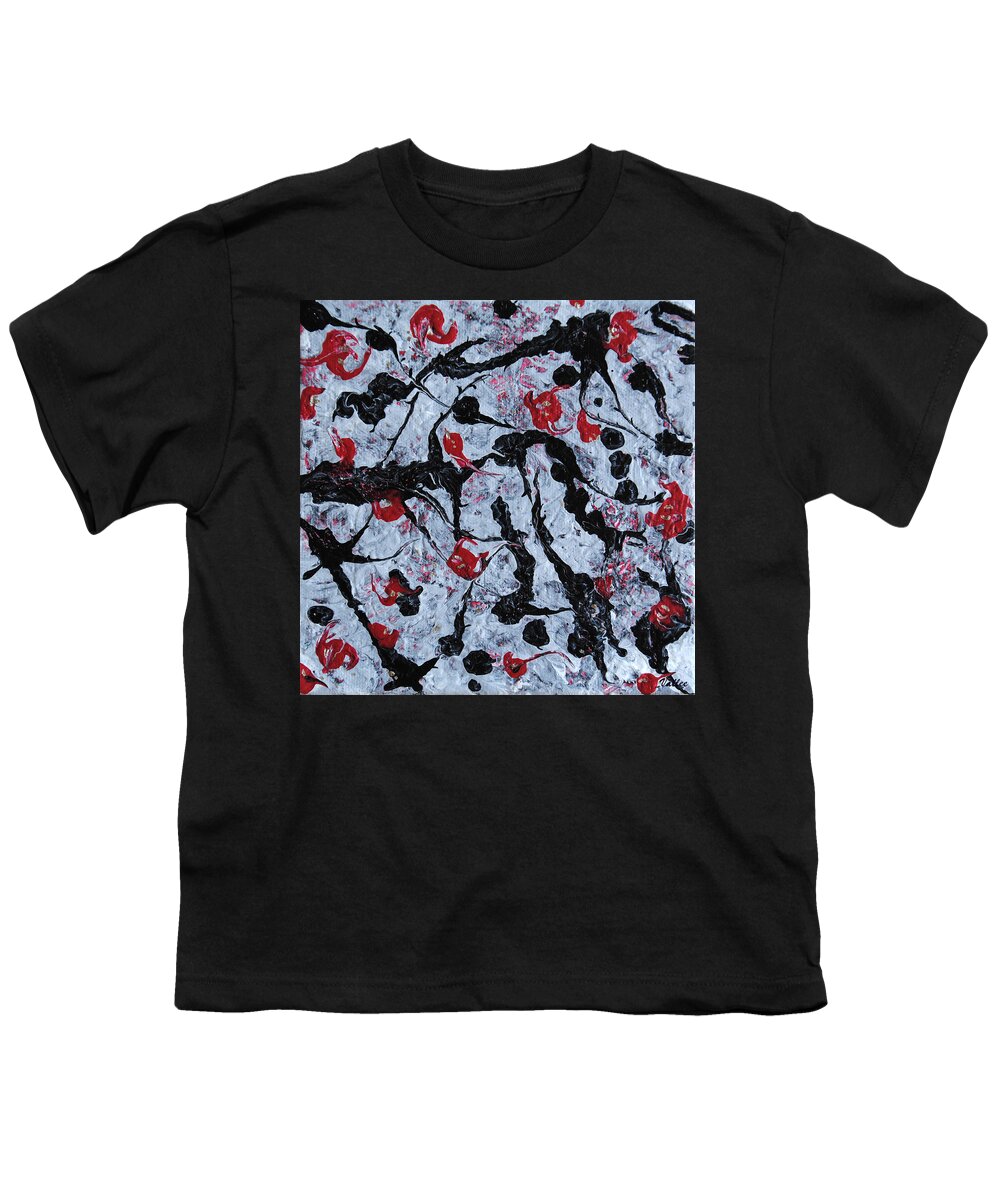 Tree Youth T-Shirt featuring the painting Cherry Tree by Vallee Johnson