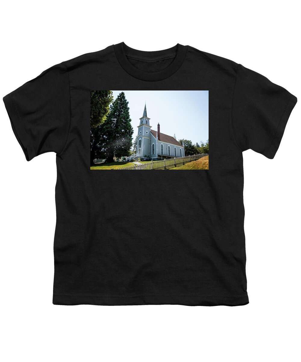 Port Townsend Youth T-Shirt featuring the photograph Church in Port Townsend by Alberto Zanoni