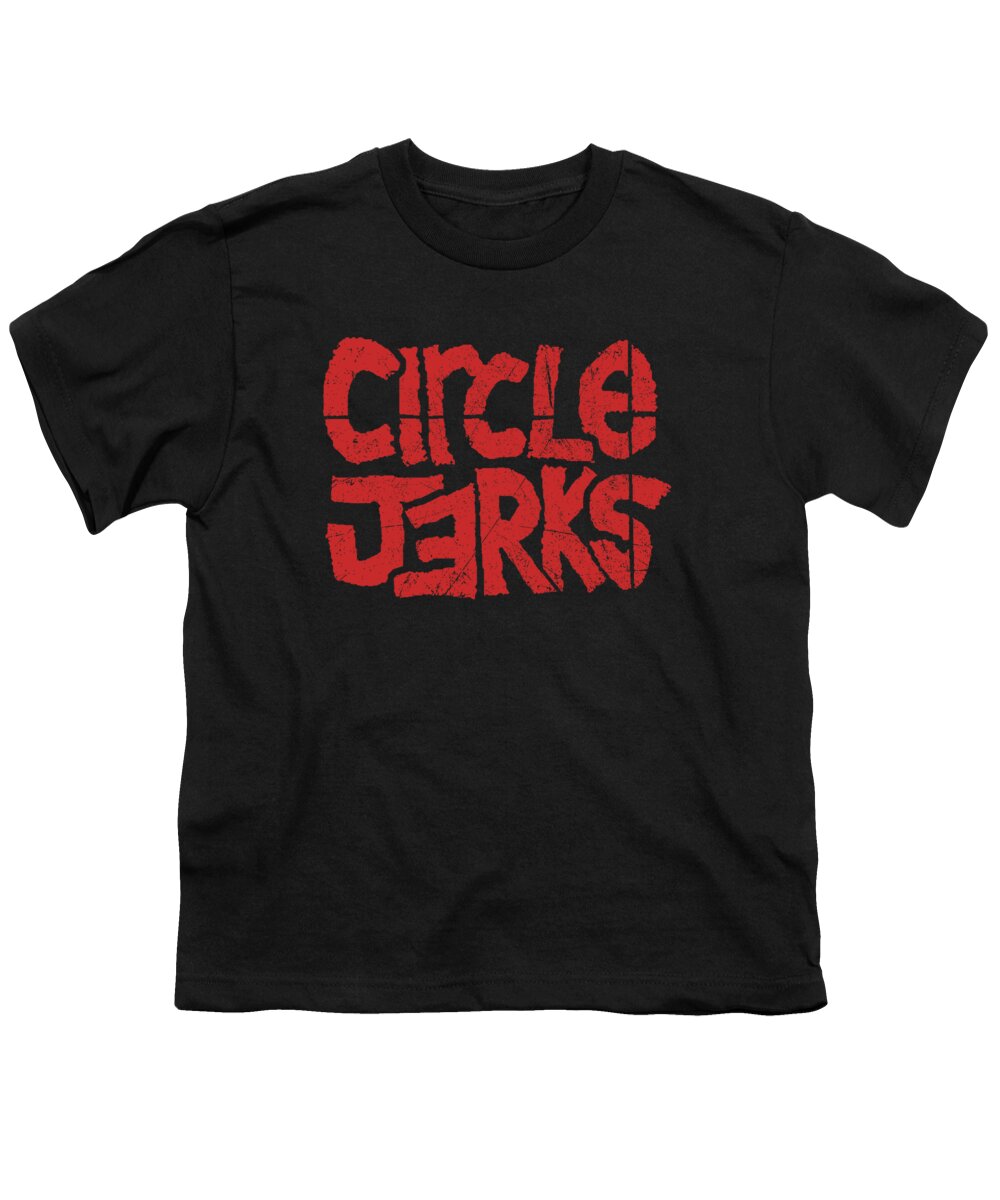 Circle Jerks Logo Youth T-Shirt by Elmer Toledo - Pixels