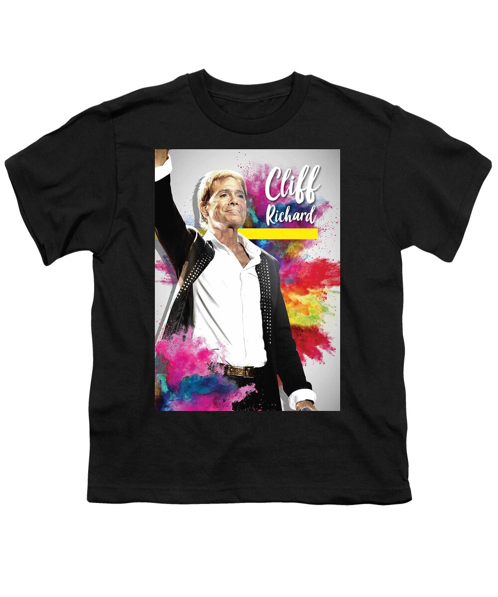 Cliff Richard Ji5 Youth T-Shirt featuring the digital art Cliff Richard Ji5 by Bruce Springsteen