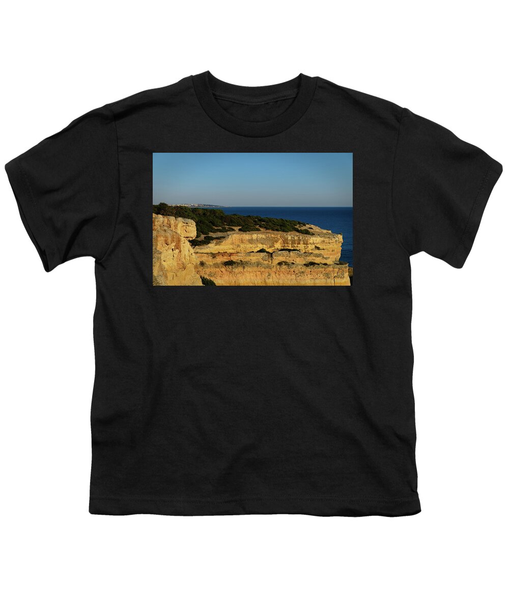 Algarve Youth T-Shirt featuring the photograph Cliffs in Malhada do Baraco Beach by Angelo DeVal