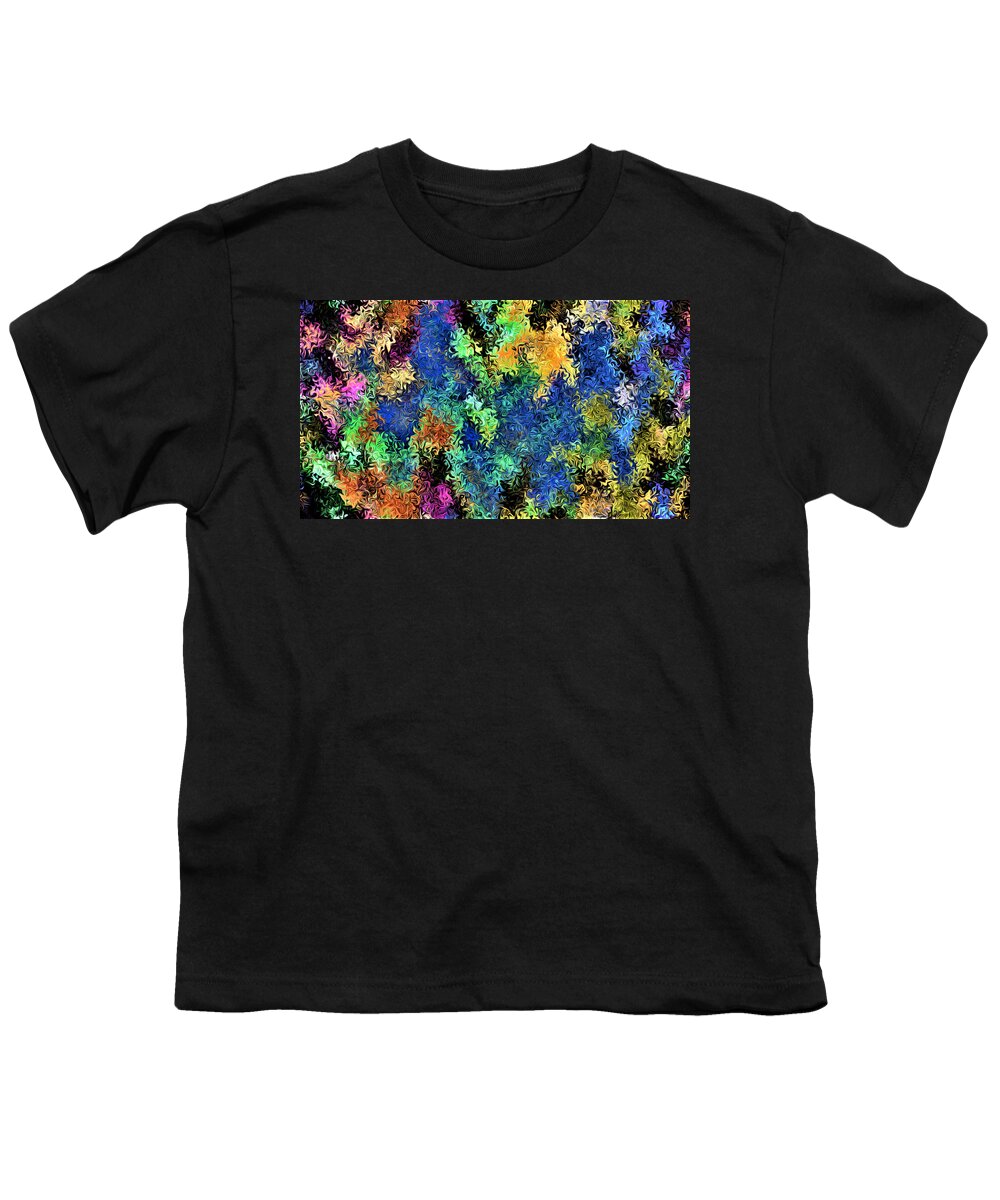 Abstract Youth T-Shirt featuring the digital art Coral Reef - Abstract by Ronald Mills