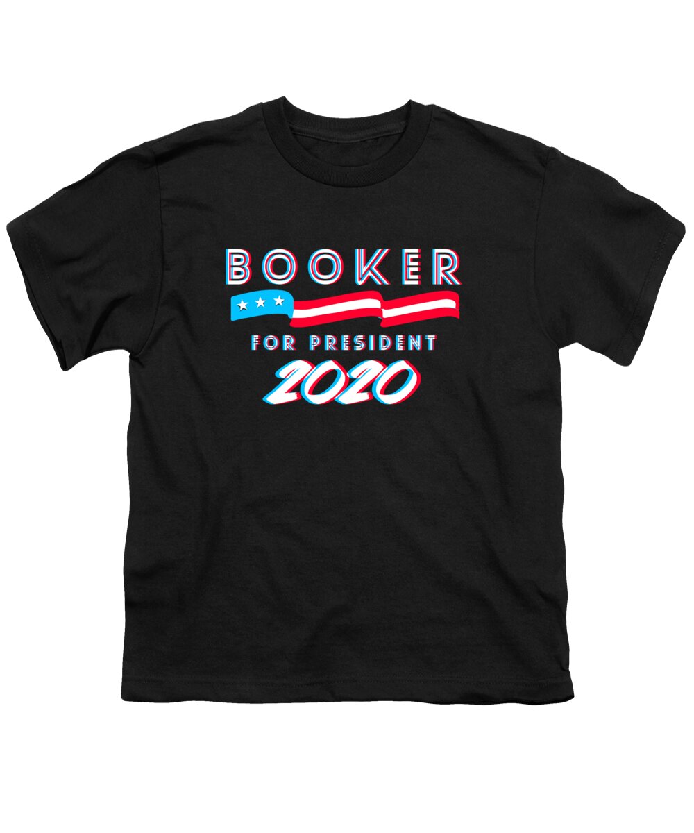 Election Youth T-Shirt featuring the digital art Corey Booker For President 2020 by Flippin Sweet Gear