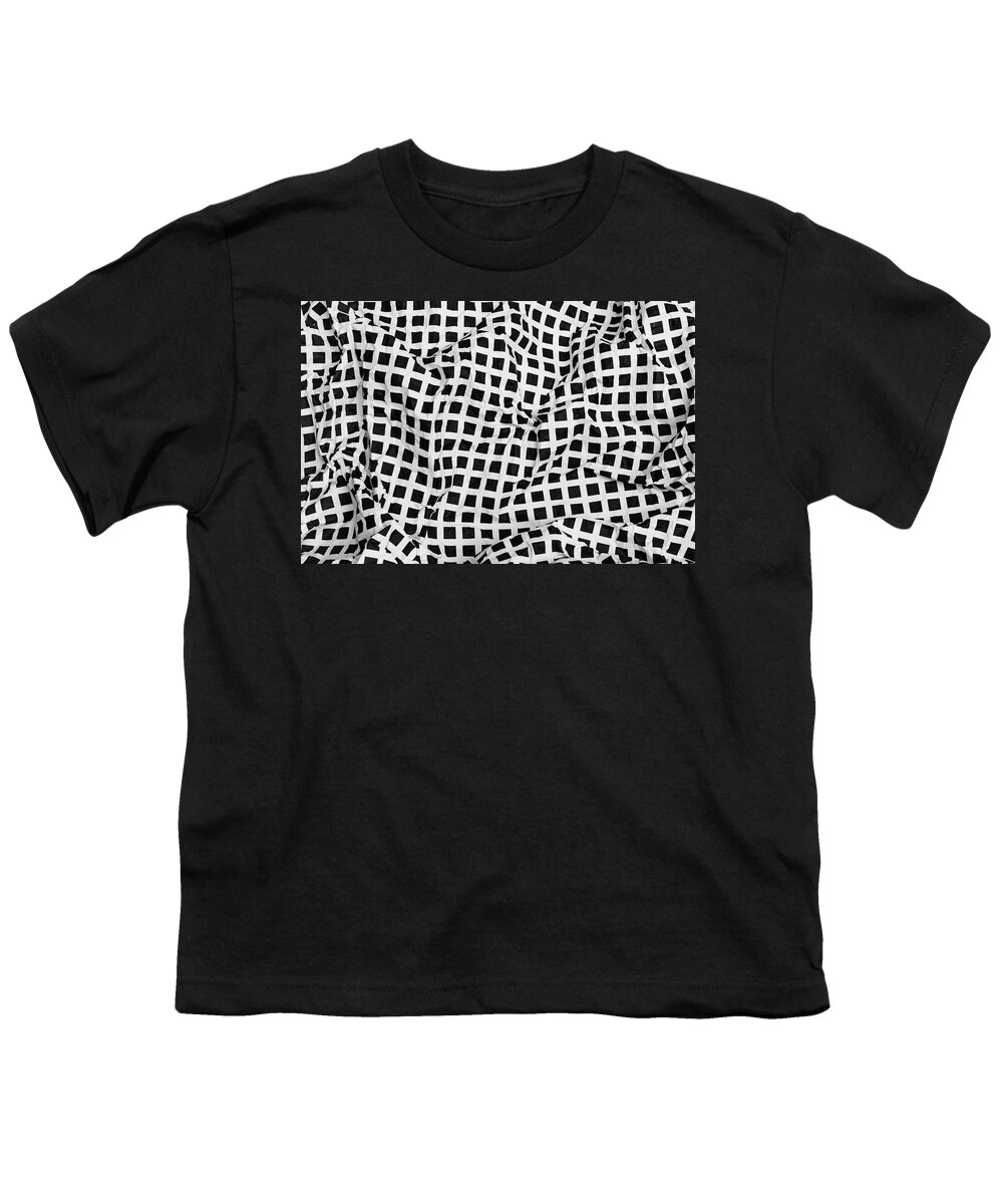 Square Youth T-Shirt featuring the photograph Crumpled Squares by Josu Ozkaritz